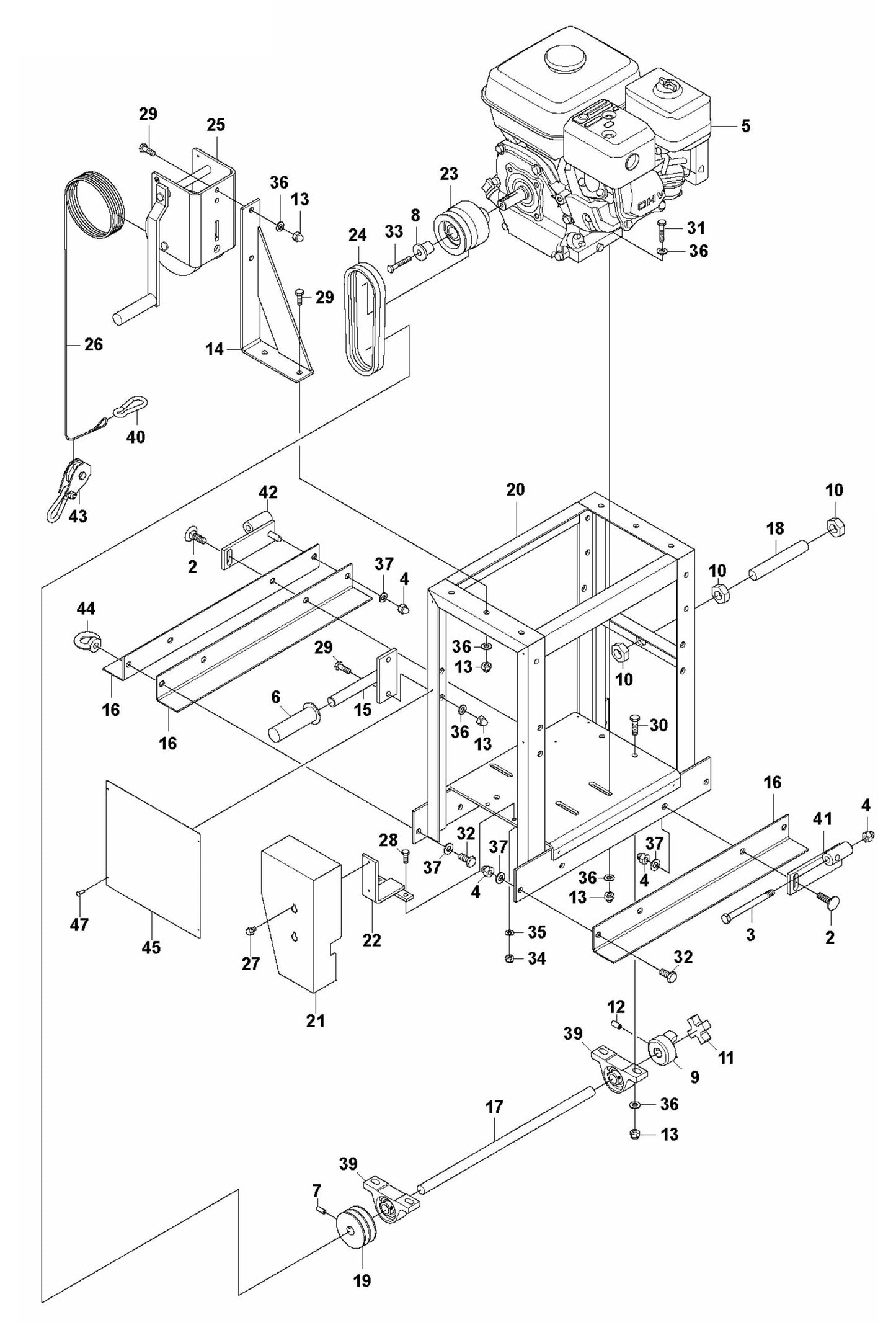 BT 90 Drive Unit Petrol Assembly Parts