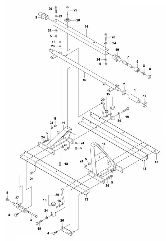 BT 90 Screed Sections 1M-Pneumatic Assembly Parts