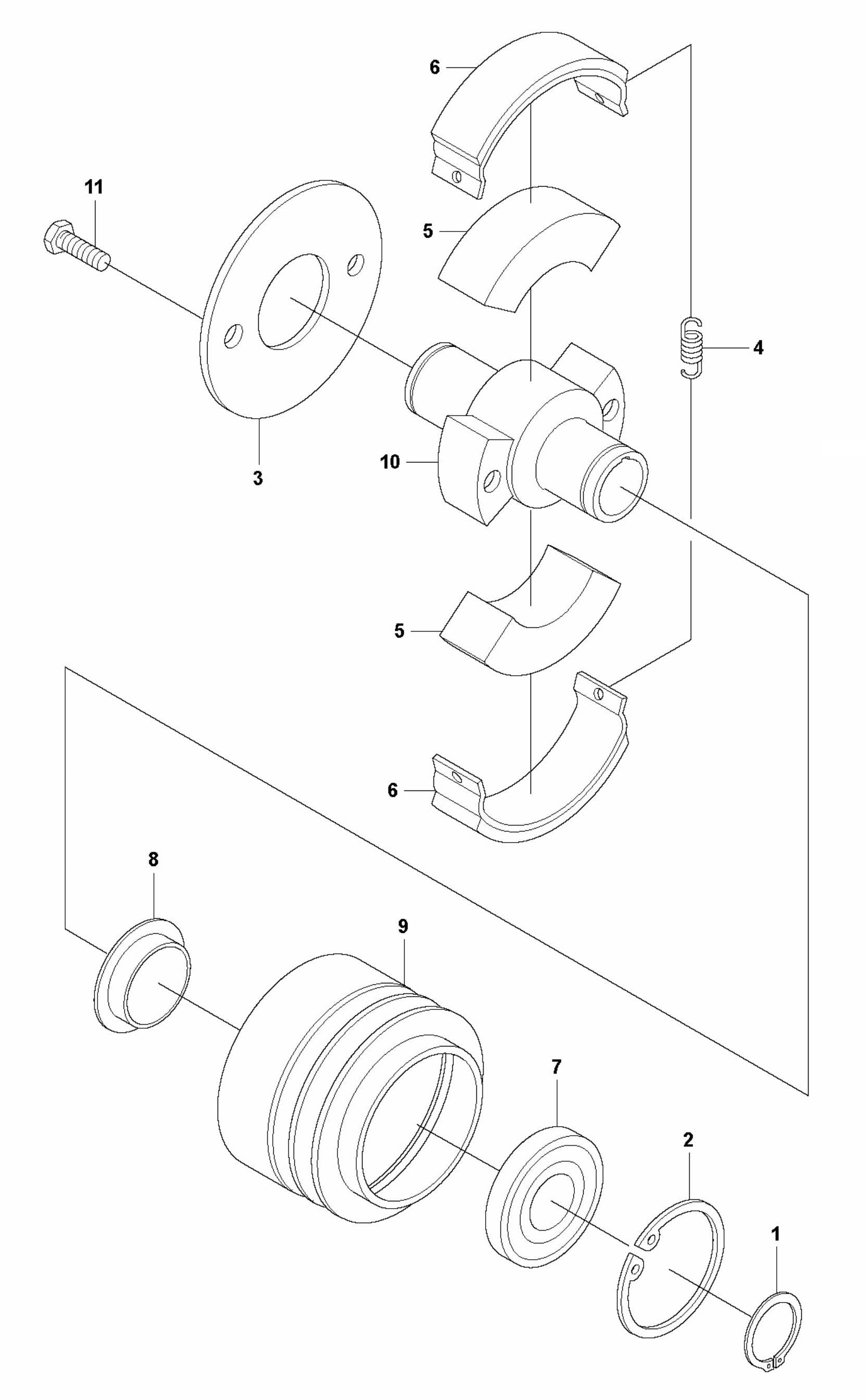 BT 90 Centrifugal Clutch Assembly Parts