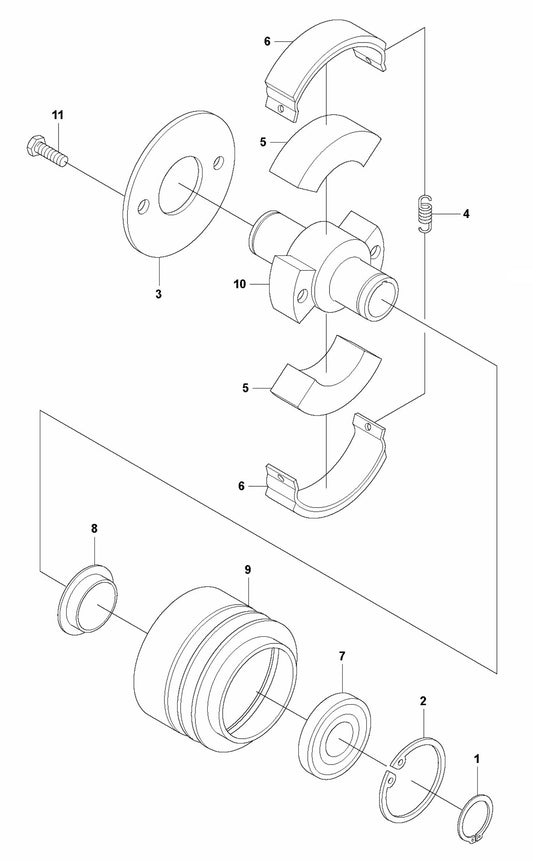 BT 90 Centrifugal Clutch Assembly Parts