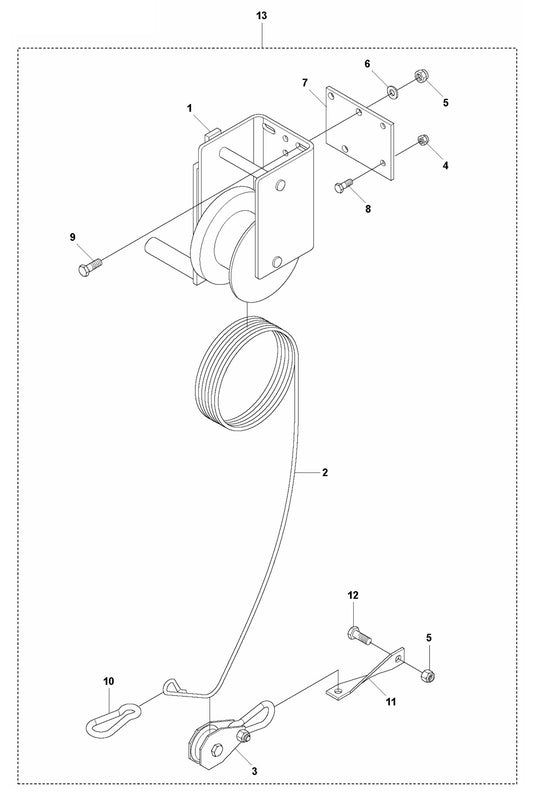 BT 90 Extra Hand Winch Assembly Parts