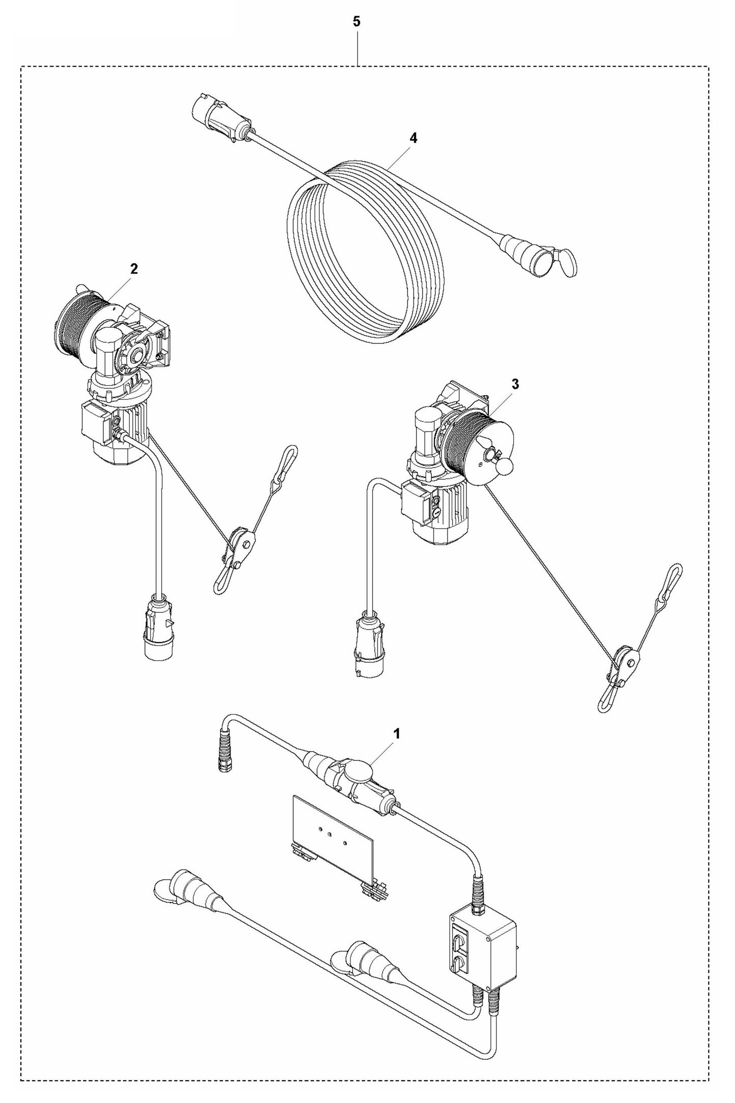 BT 90 Electric Winch Set Assembly Parts