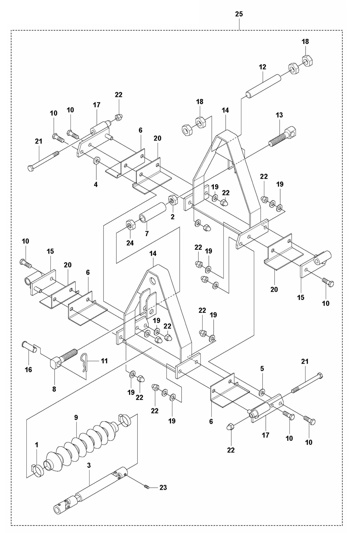 BT 90 Crown Invert Bracket Electric/Petrol Assembly Parts