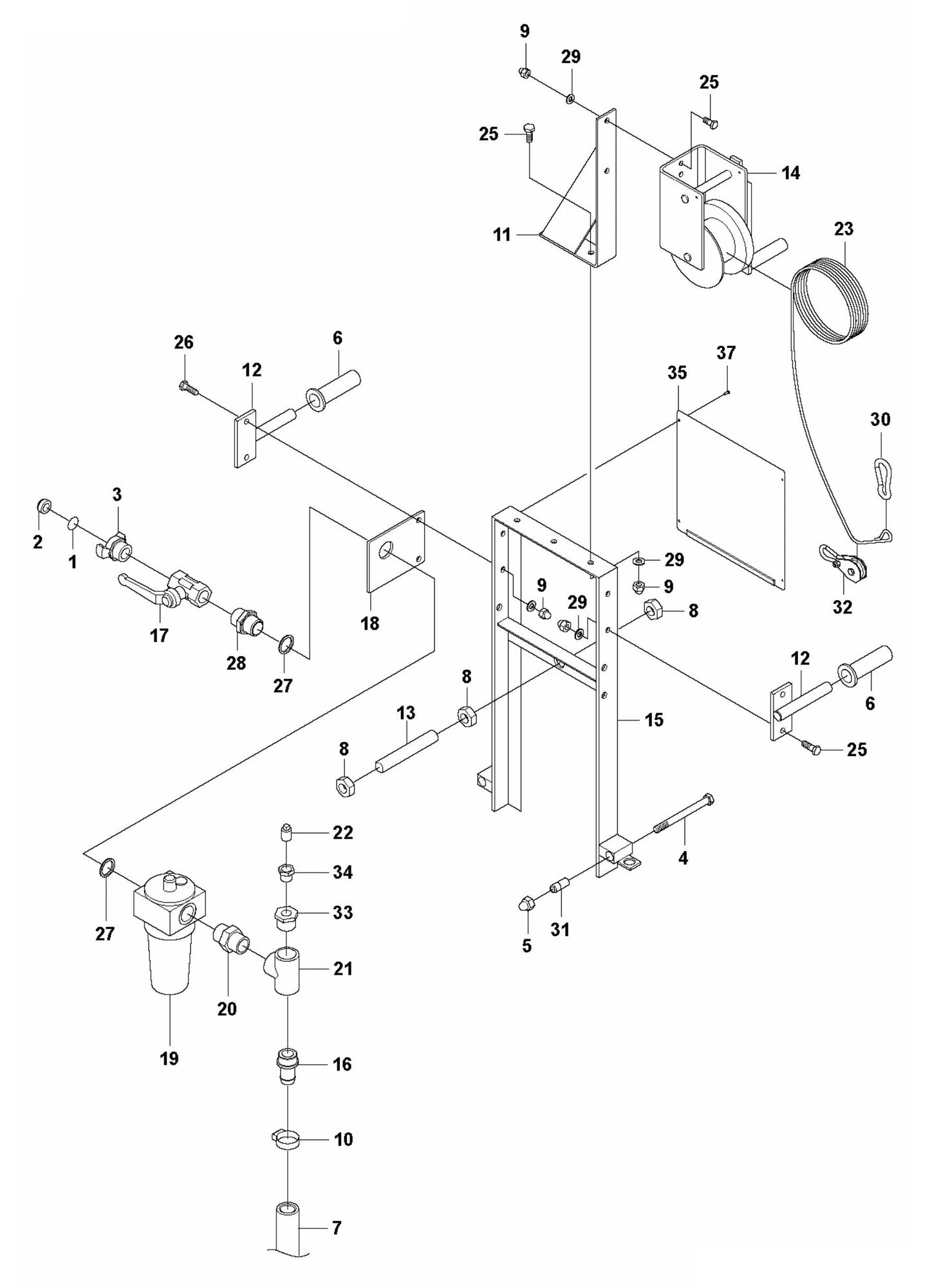 BT 90 Drive Unit-Pneumatic Assembly Parts