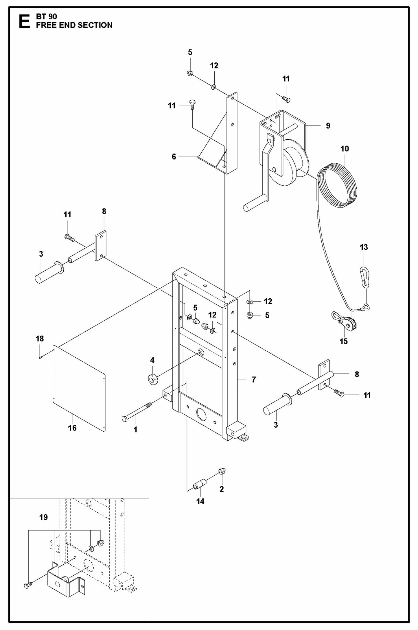 BT 90 Free End Section Assembly Parts