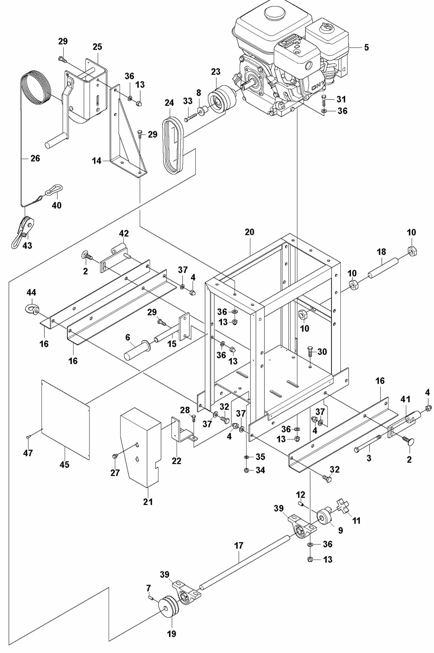 BT 90P Drive Unit-Petrol Assembly Parts