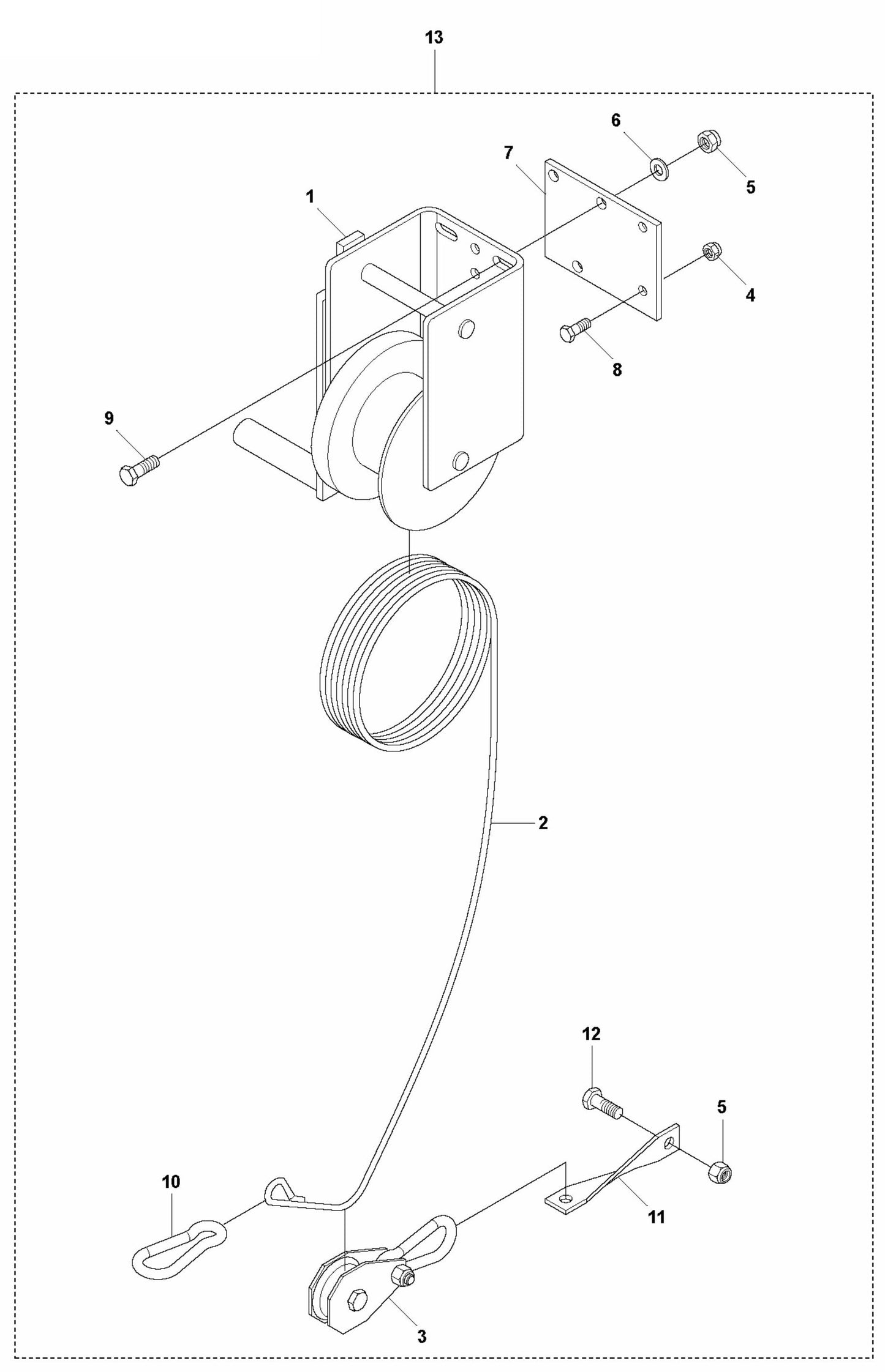 BT 90P Extra Hand Winch Assembly Parts