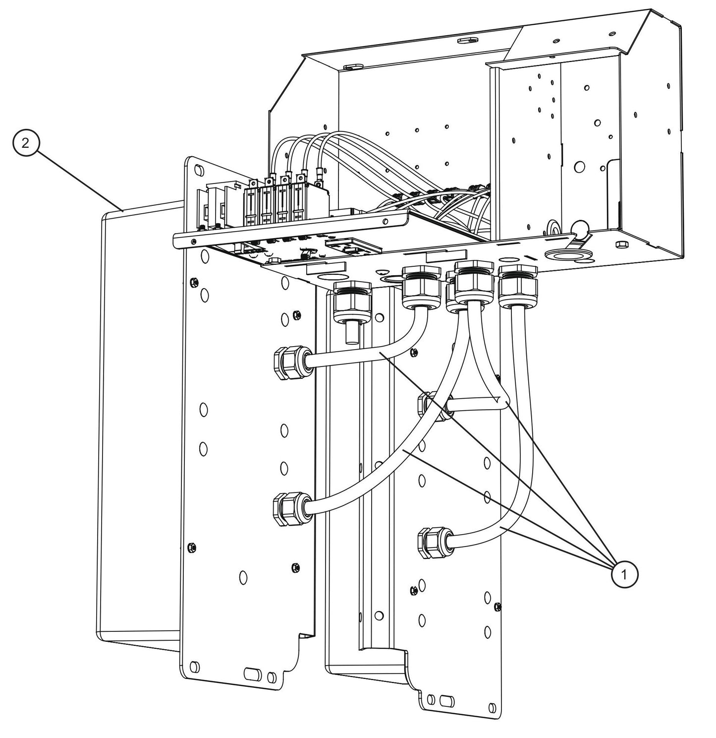 Night-Lite Pro II Ballast Box Wiring Group Assembly Parts For Maxi-Lite II and Night-Lite Pro II Units (SN 07-002729 and UP) by Allmand