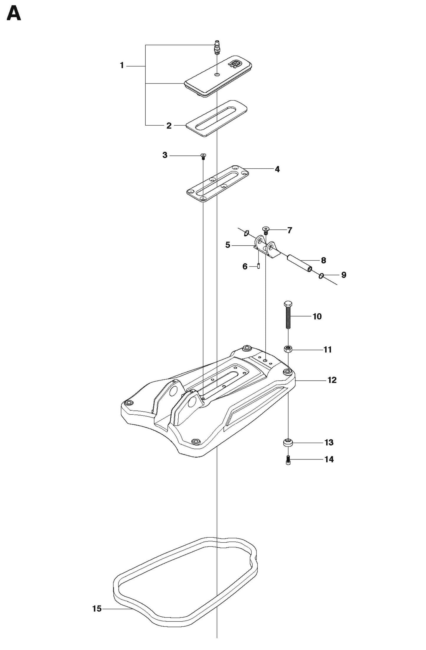 Base Plate Parts for DS 250 Single Speed By Husqvarna