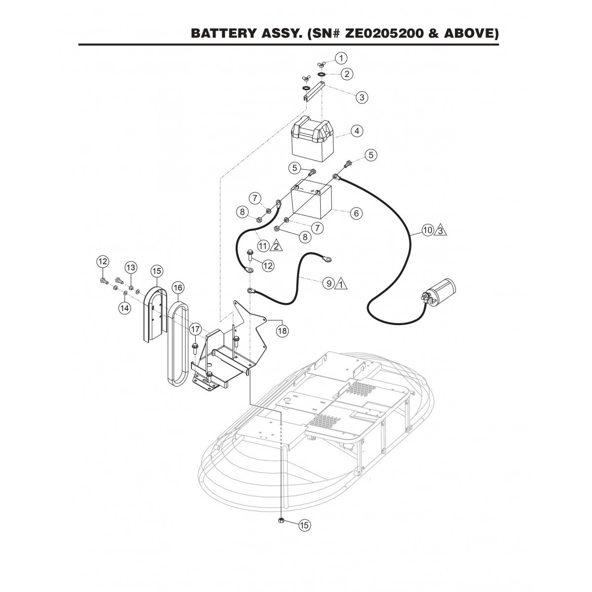 HTN27KTCSL HTN28KTCSL Battery Assembly (SN ZE0205200 and Above)