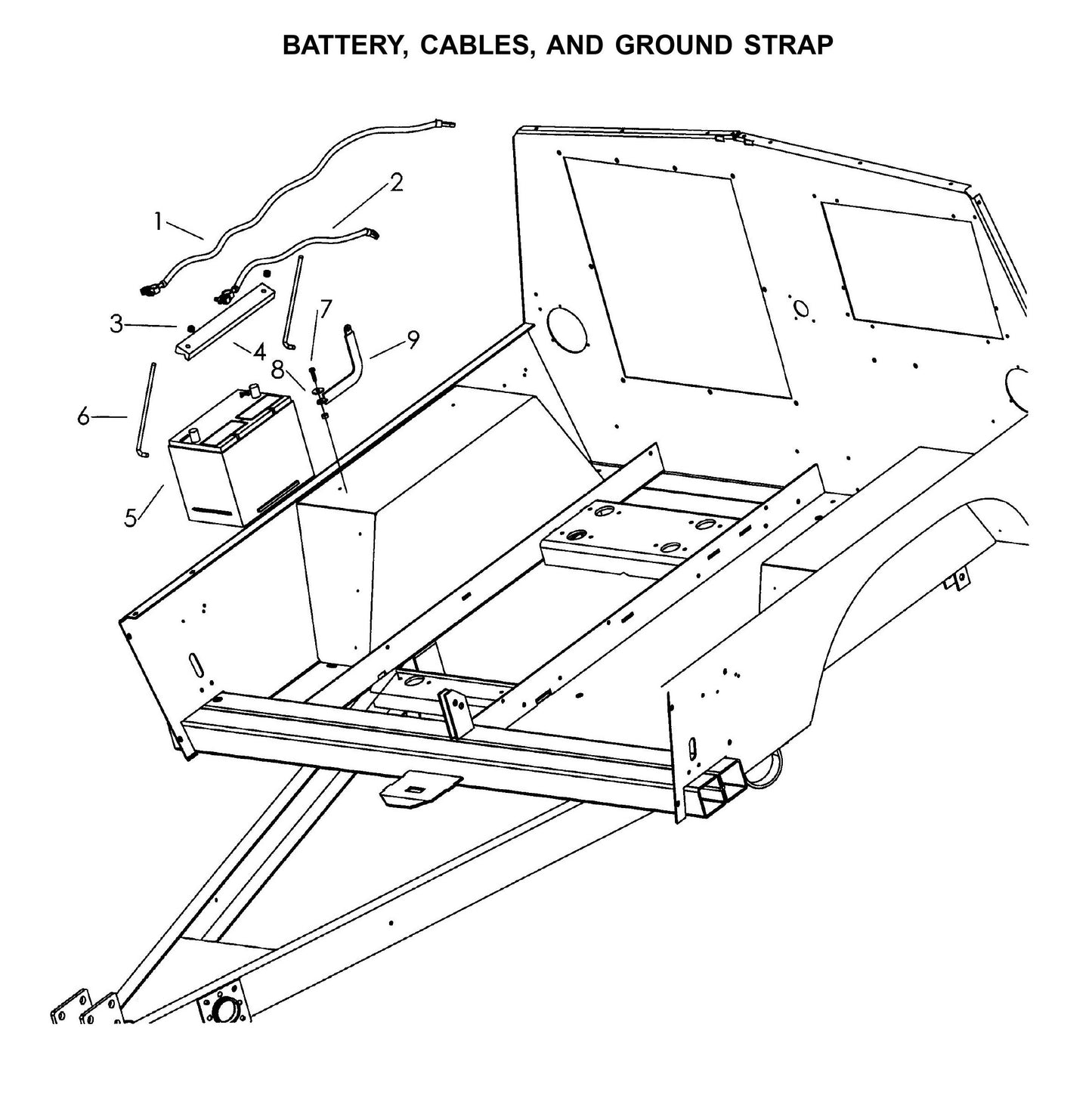 Maxi-Lite Laydown 15-20KW-Battery,Cables and Ground Strap Parts By Allmand