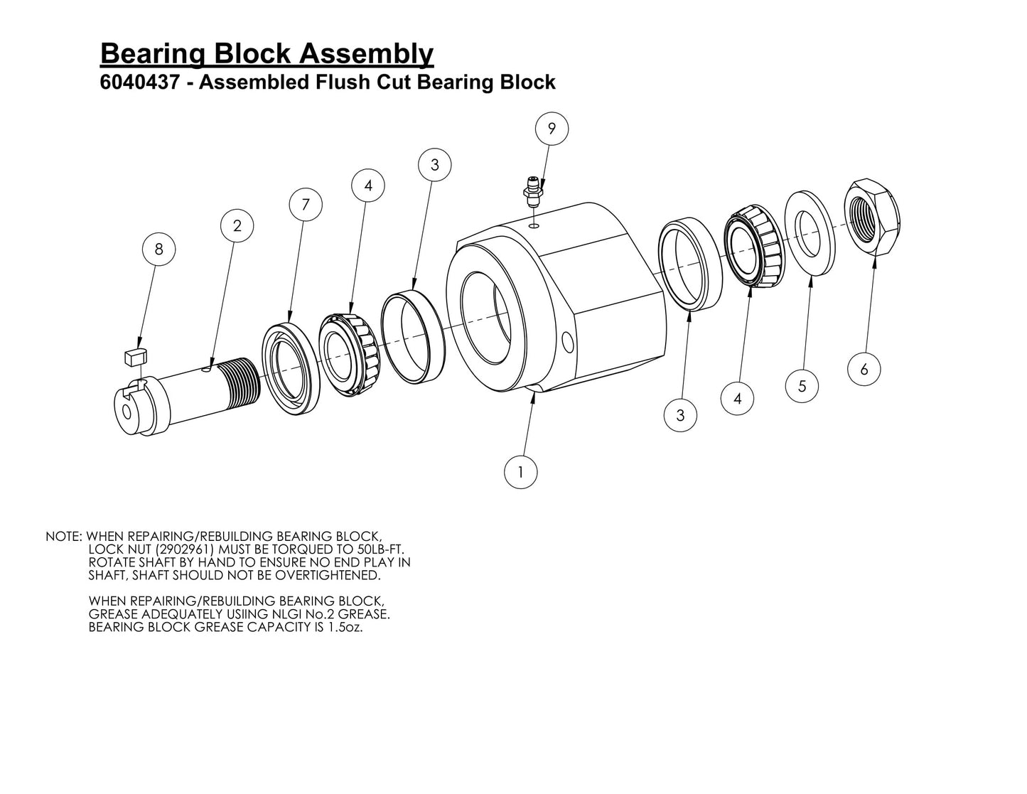 HS-20-F-15 Bearing Block Assembly
