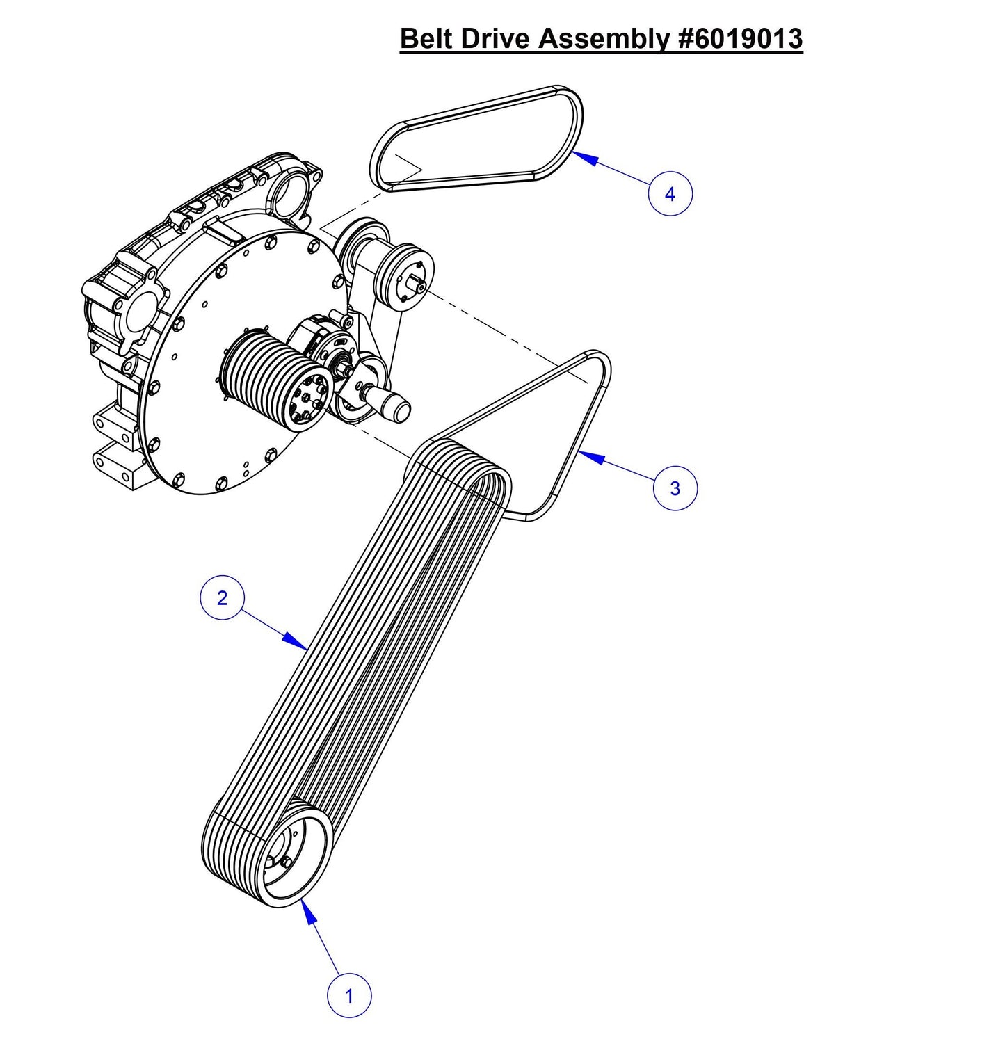 CC6566 Belt Drive Assembly (20'' and 26'' Blade Drive)