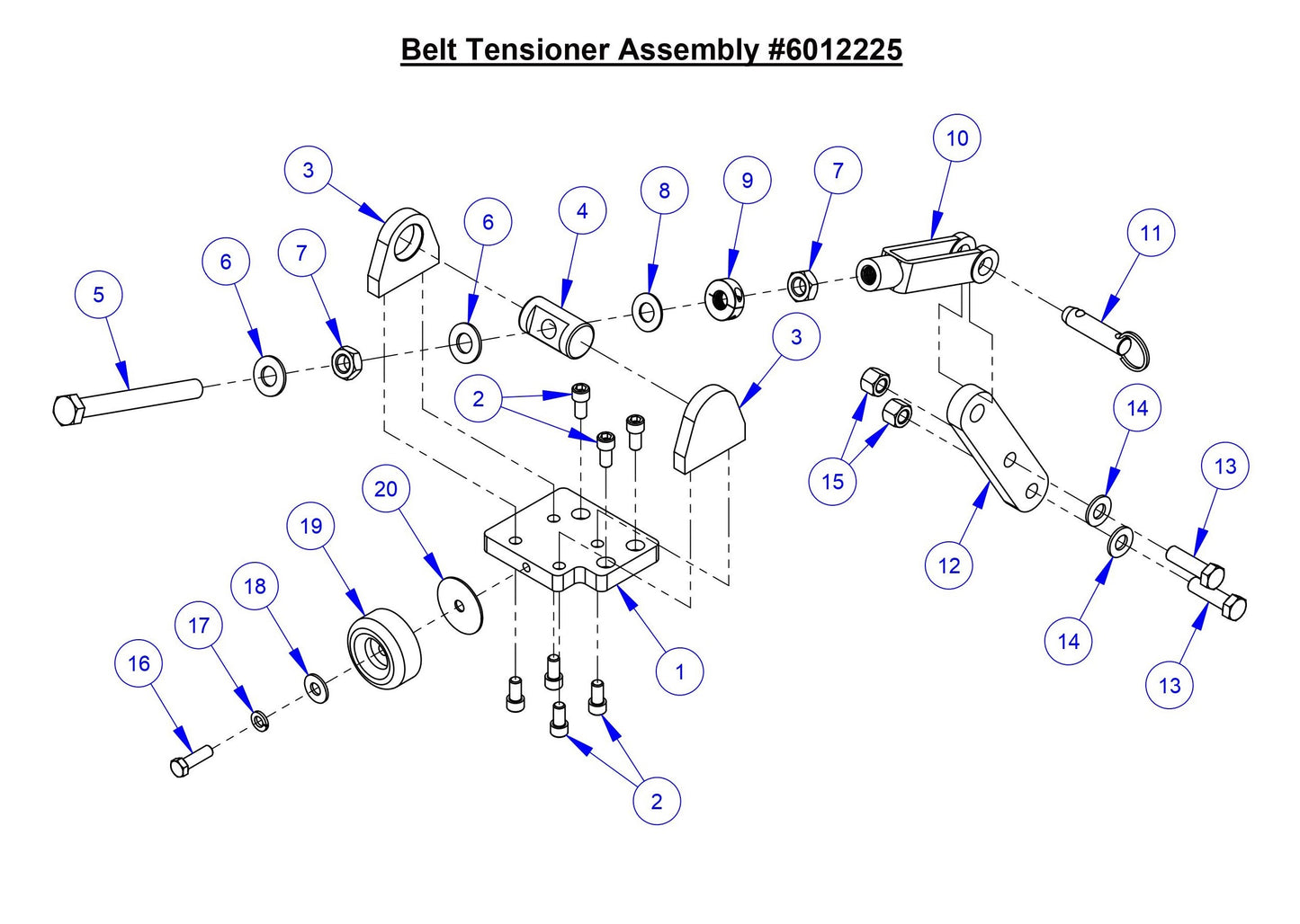 CC3700E-3 Belt Tensioner Assembly