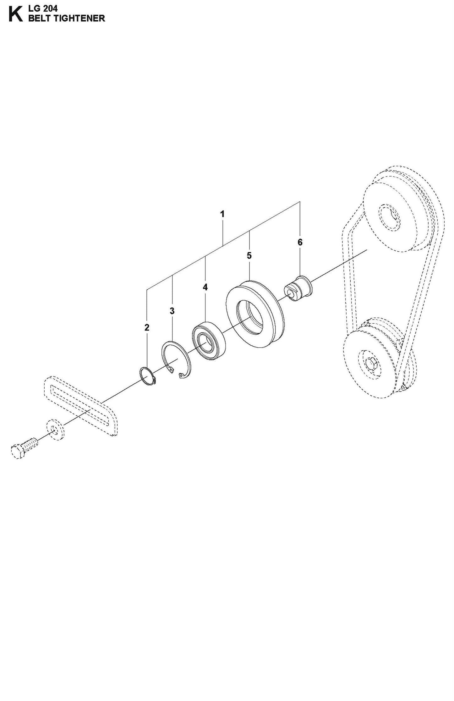 Belt Tightener Parts For LG 204 Diesel By Husqvarna