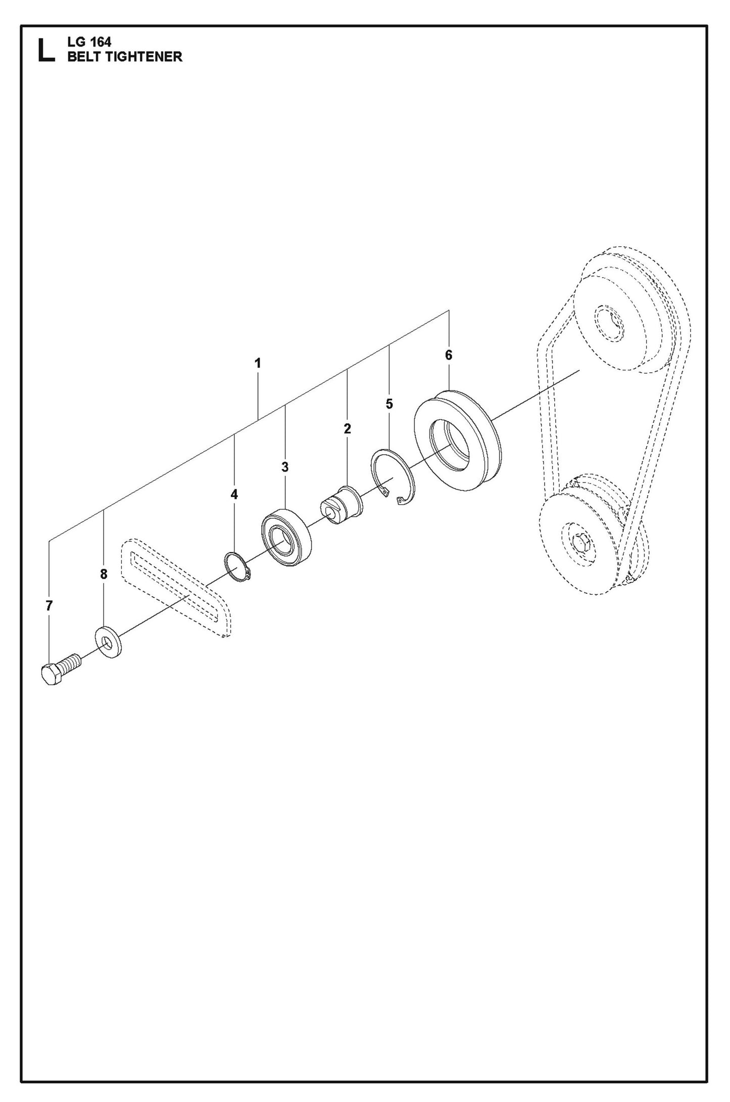 Belt Tightener Parts For LG 164 Diesel By Husqvarna