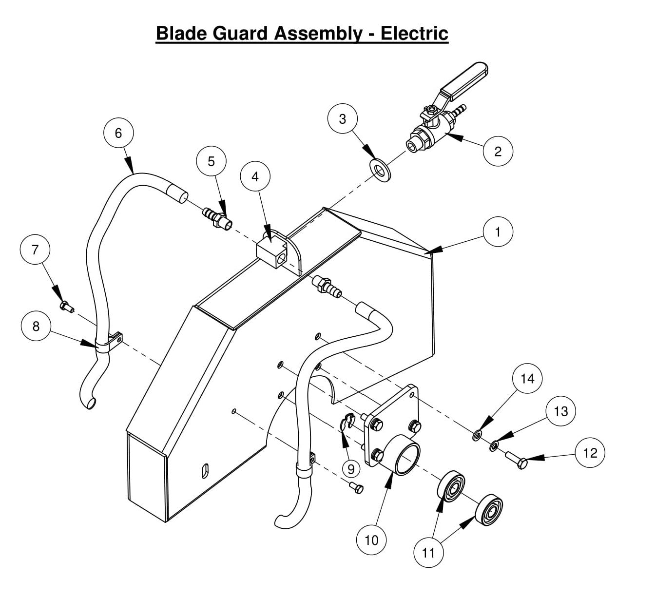 CC500MXL2 Blade Guard Assembly- Electric