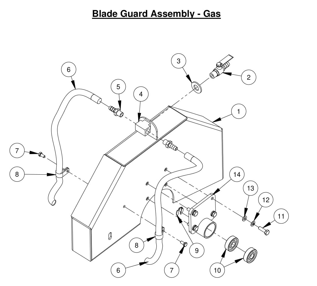 CC500MXL2 Blade Guard Assembly- Gas
