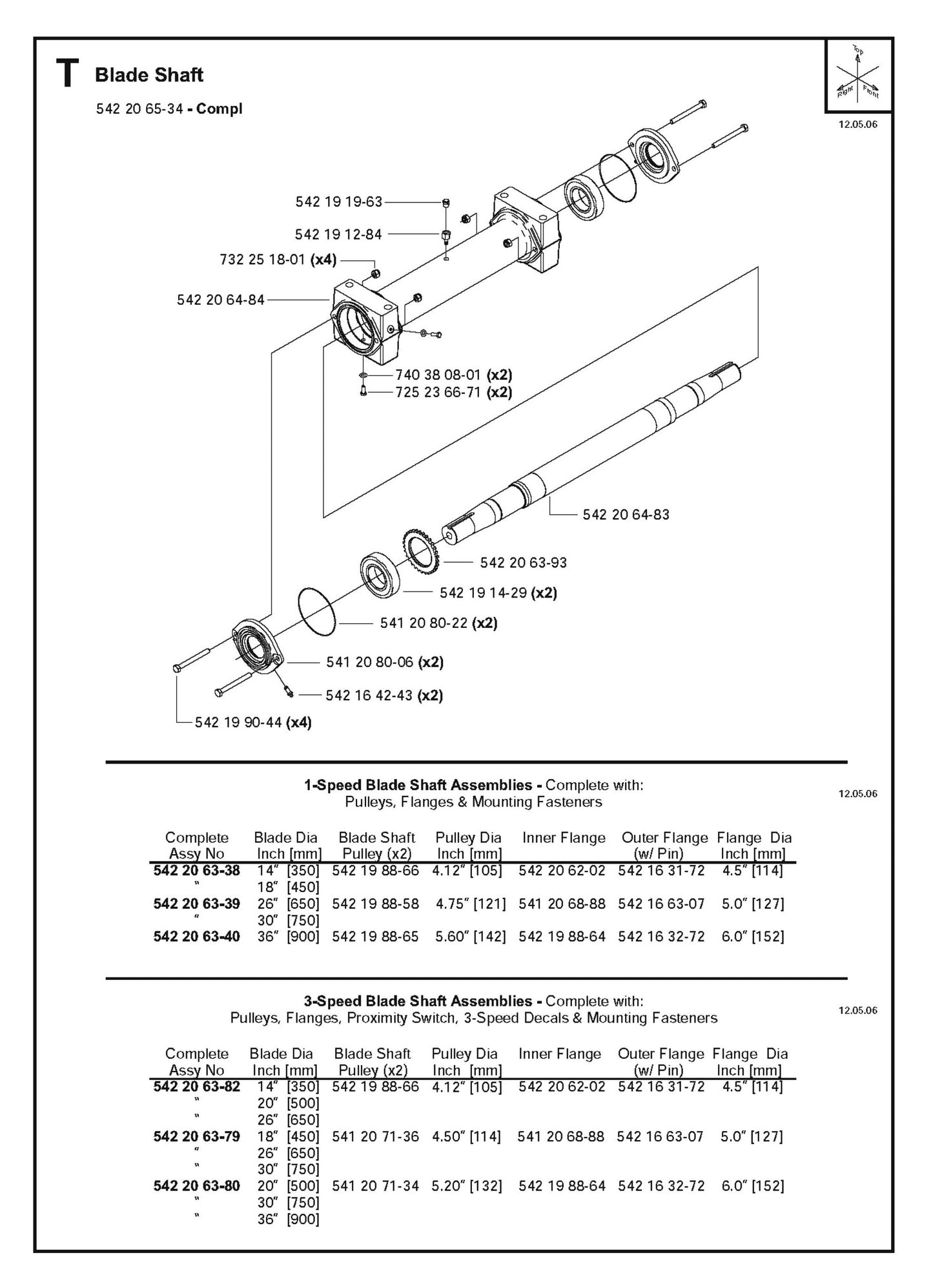 Blade Shaft Parts for FS4800 D By Husqvarna
