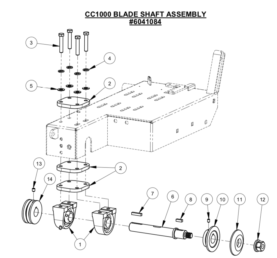 CC1000 Blade Shaft Assembly