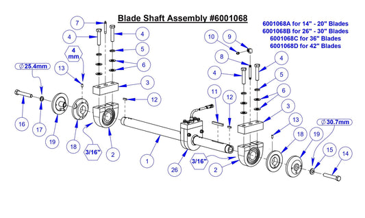 CC5049 Blade Shaft Assembly