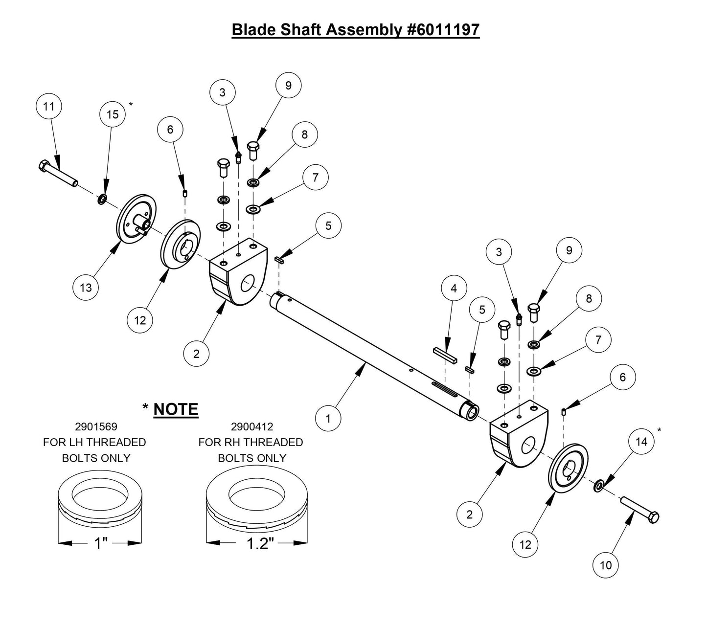CC3500E (Blade Shaft Assembly)