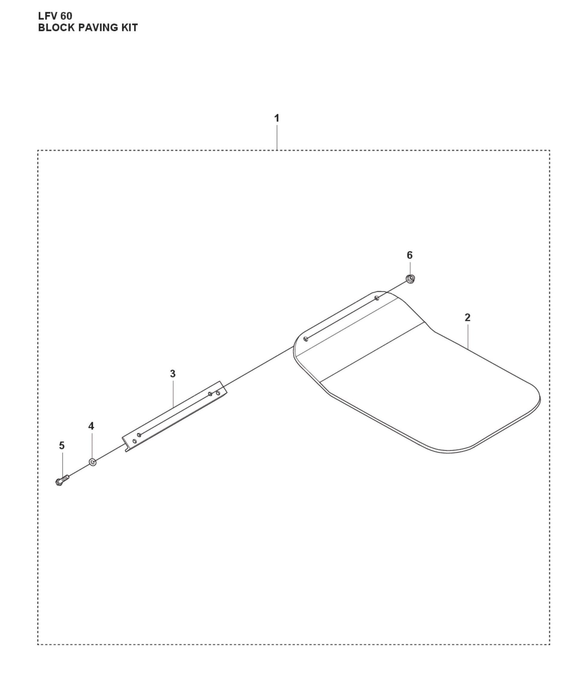 Block Paving Kit Parts For LFV 60 By Husqvarna