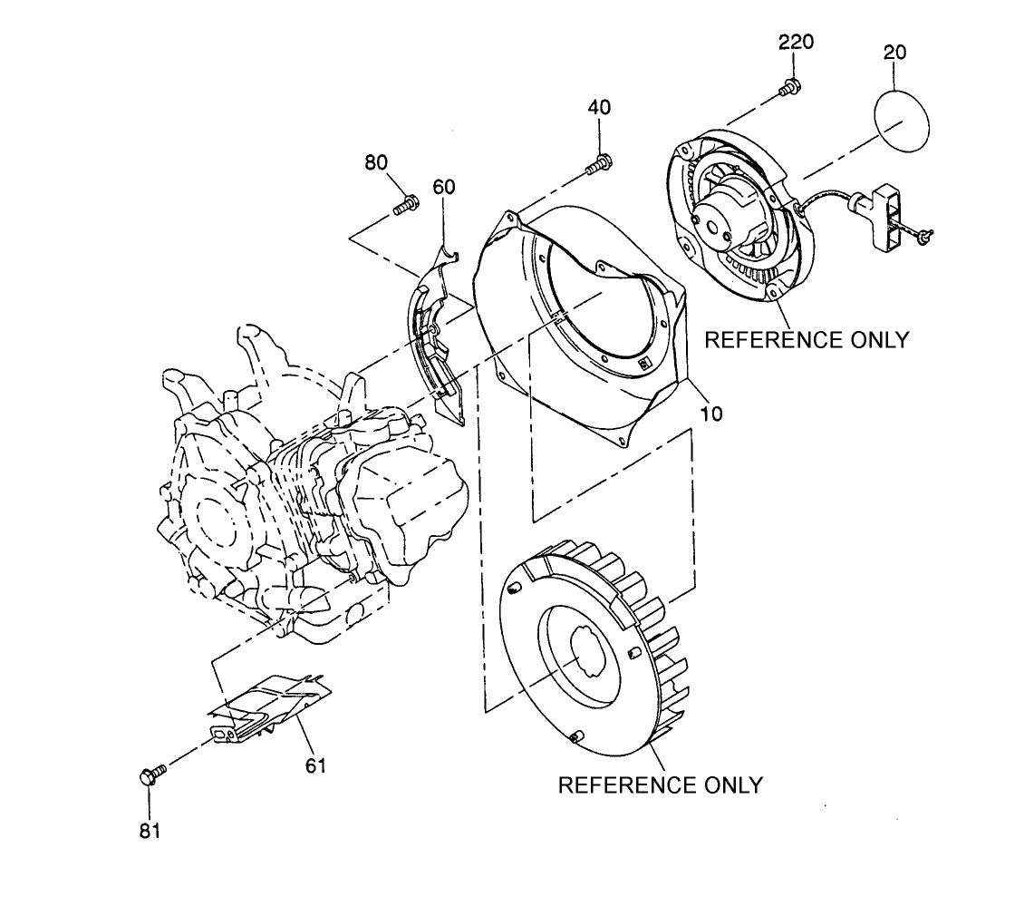 Blower Assembly Parts for J36S60 Trowels by Multiquip Whiteman