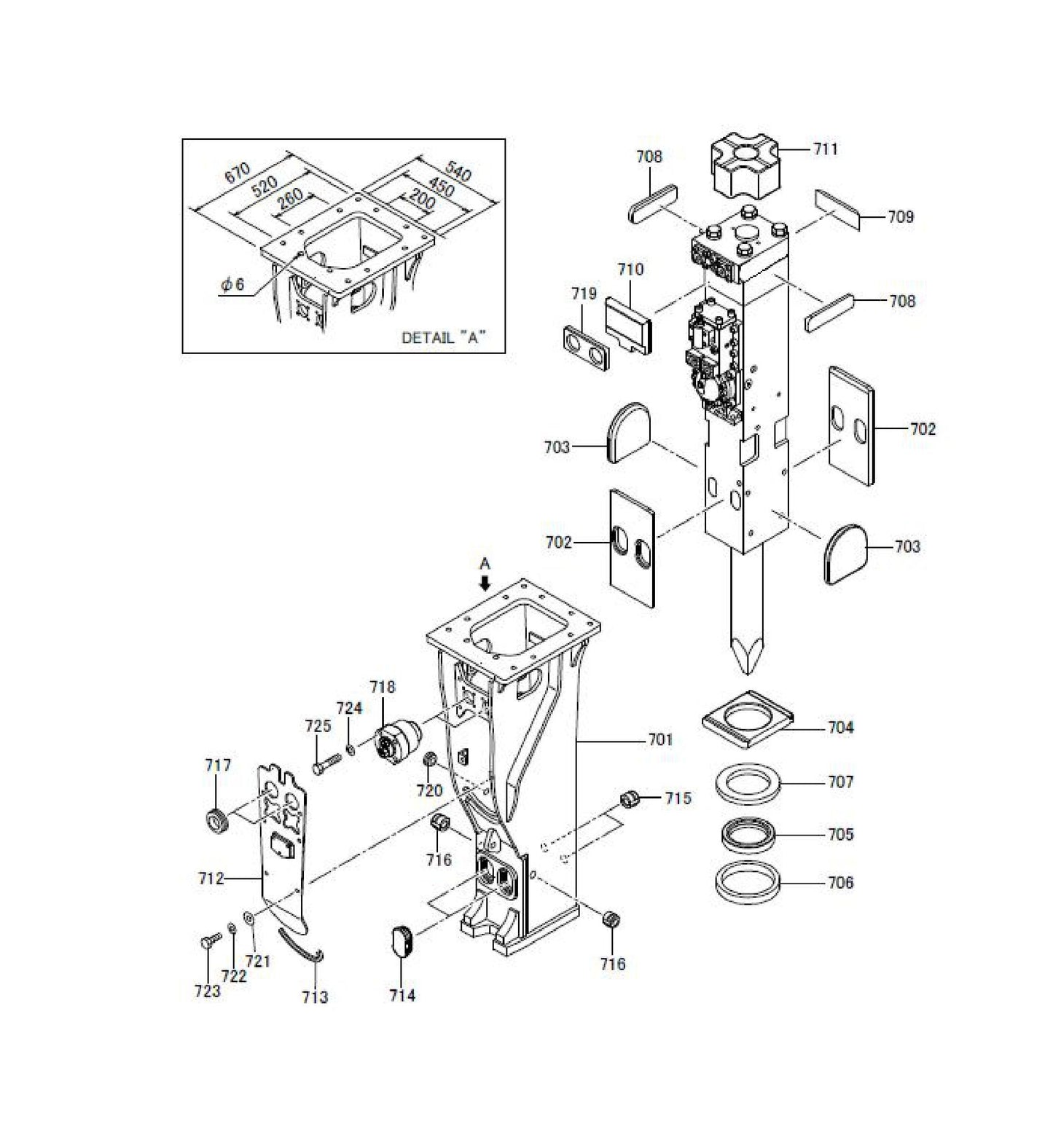 Box Mounting fig 1 Parts for Fx225 By Husqvarna