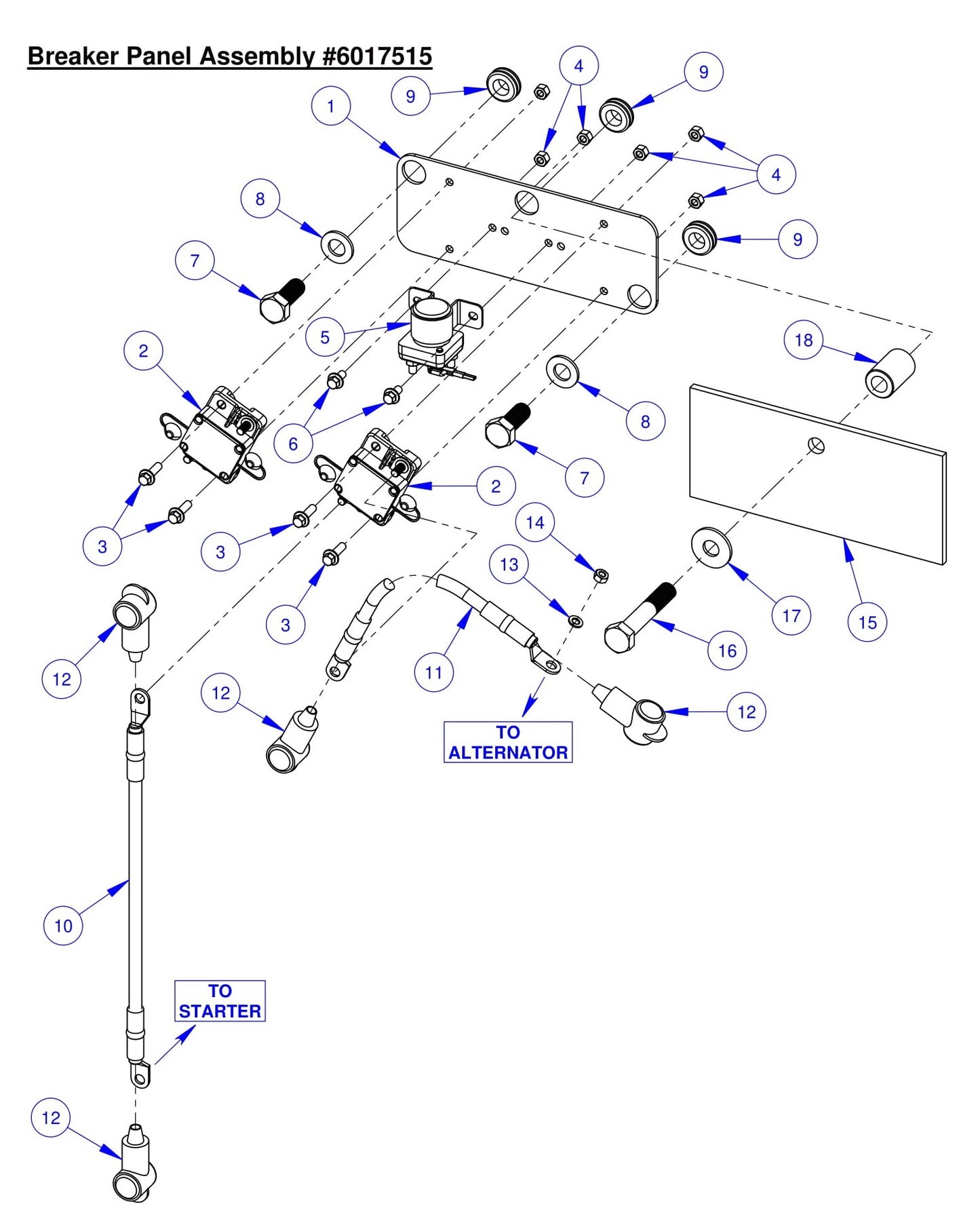 CC7574DK Breaker Panel Assembly