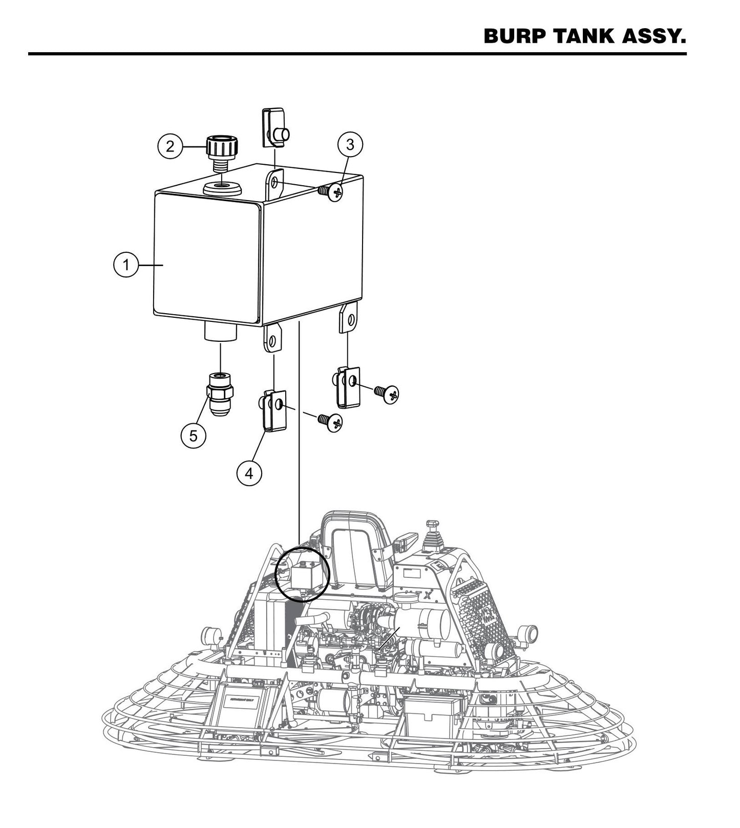 HTXD6I Burp Tank Assembly