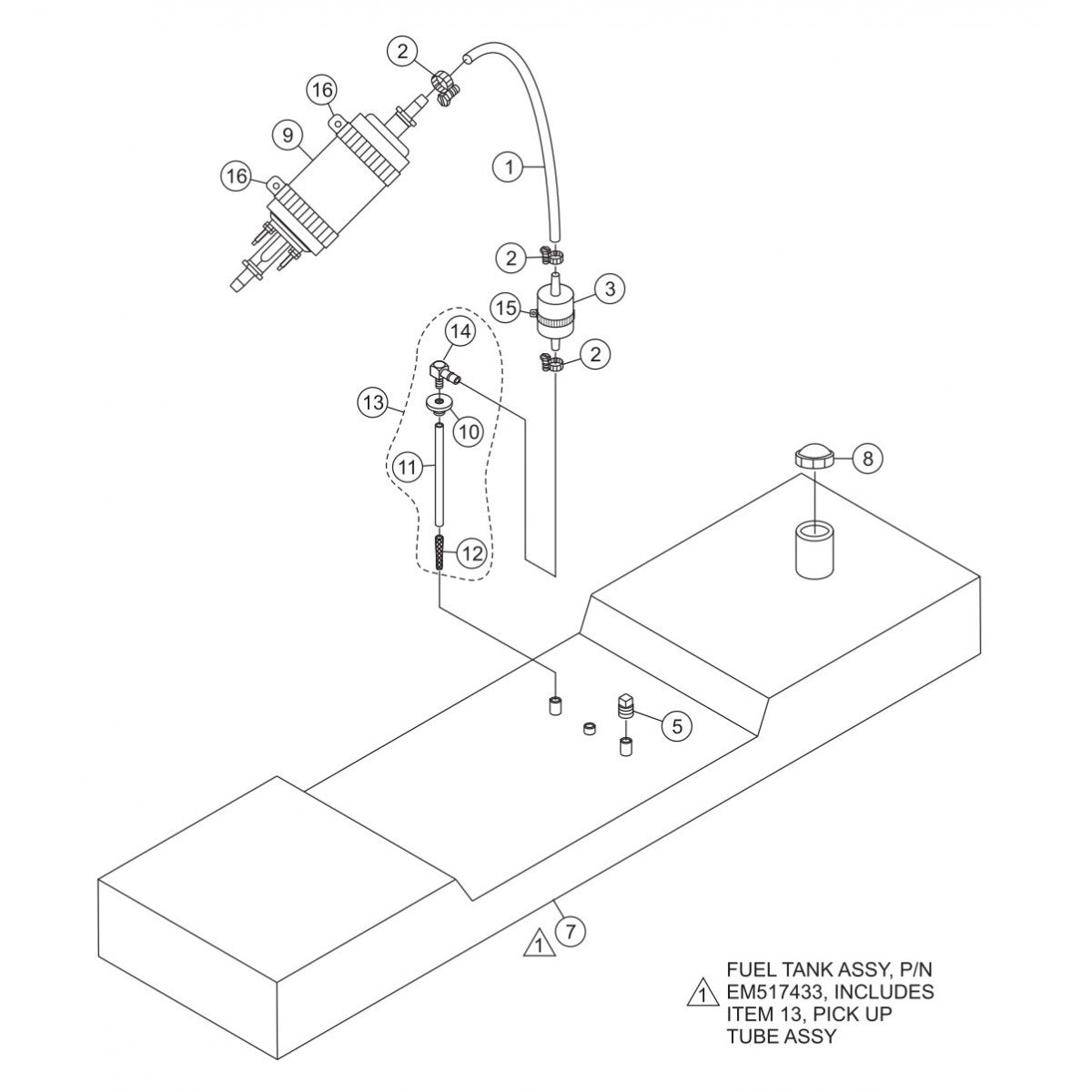 C30HDG Pump Fuel Tank Assembly Parts By Multiquip