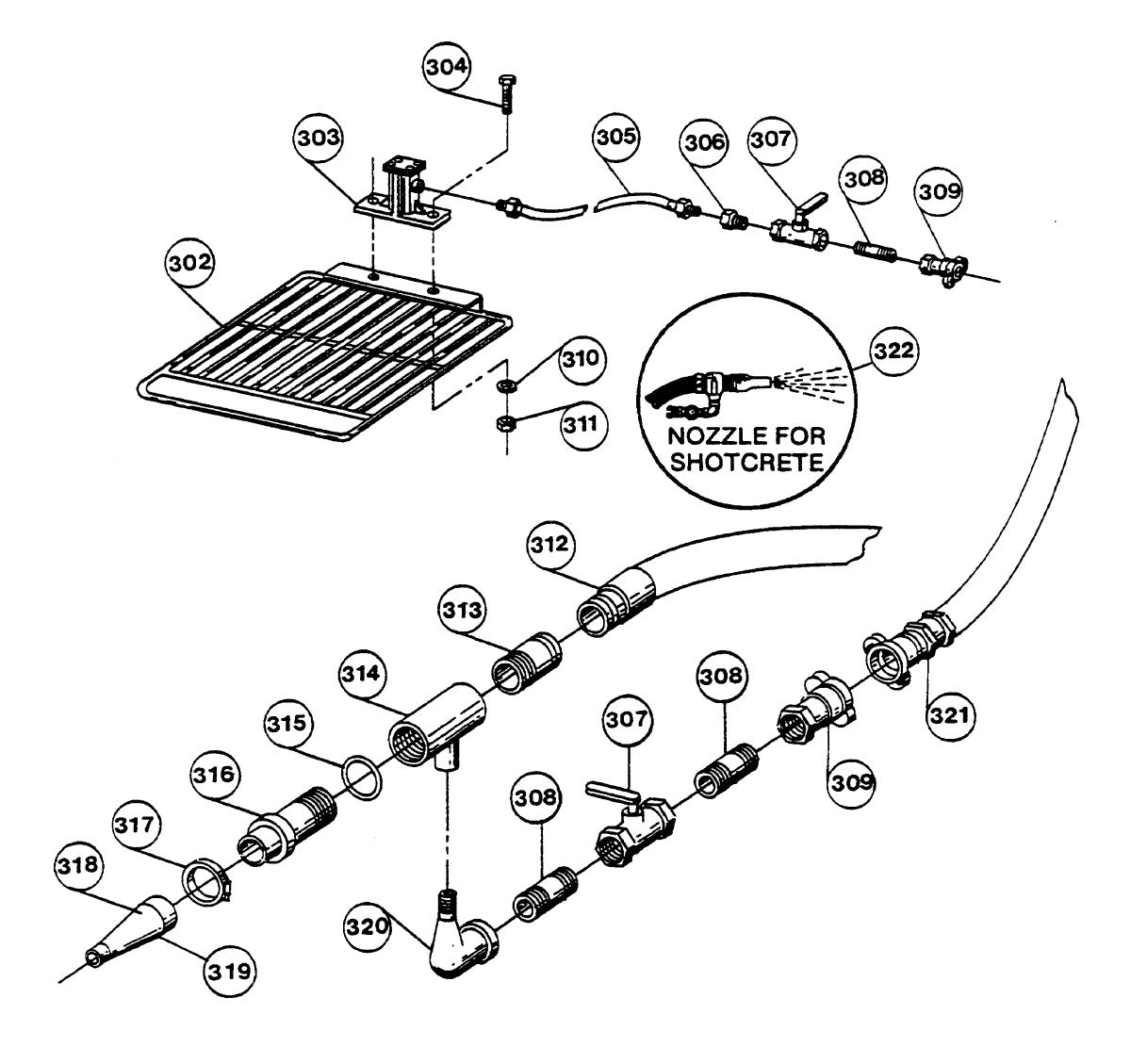 C-30HD Shotcrete Accessories Assembly Parts By Multiquip