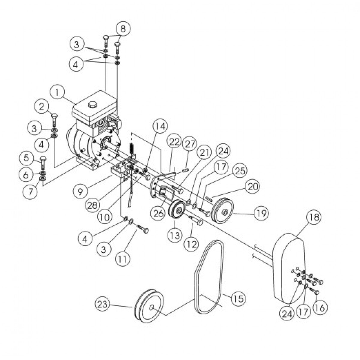 C-4 Finisher Engine 2.5 HP Honda Assembly Parts by Multiquip Whiteman