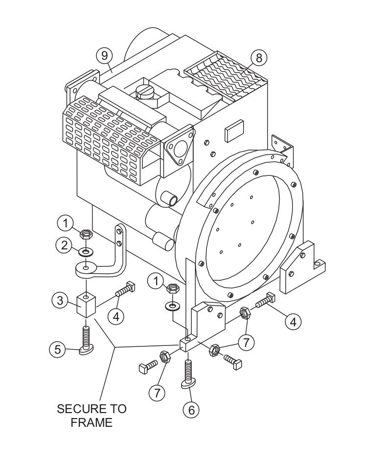C30HDZ PUMP — Engine Mounting Assembly Parts By Multiquip