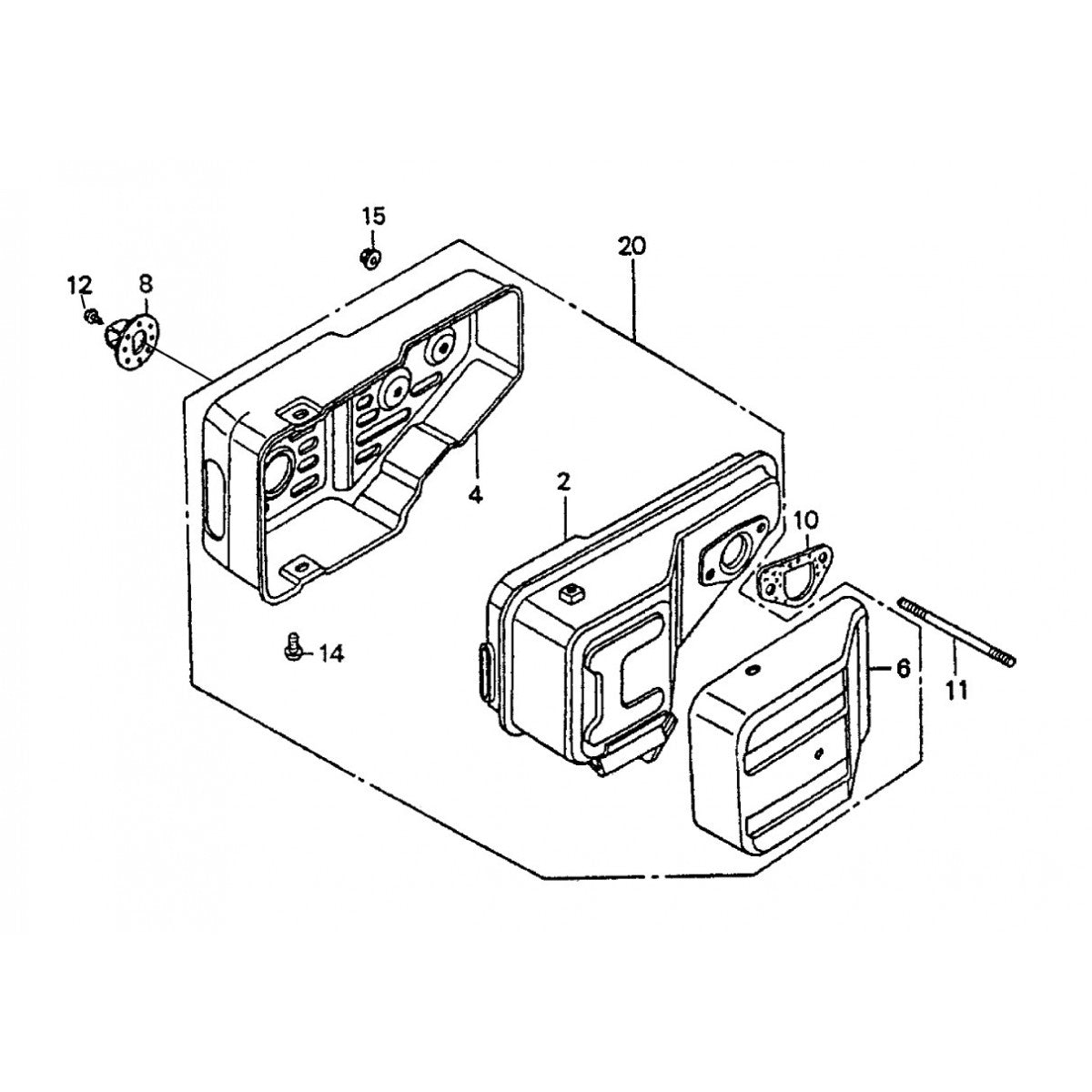 C-4 Finisher Muffler Assembly Parts by Multiquip Whiteman