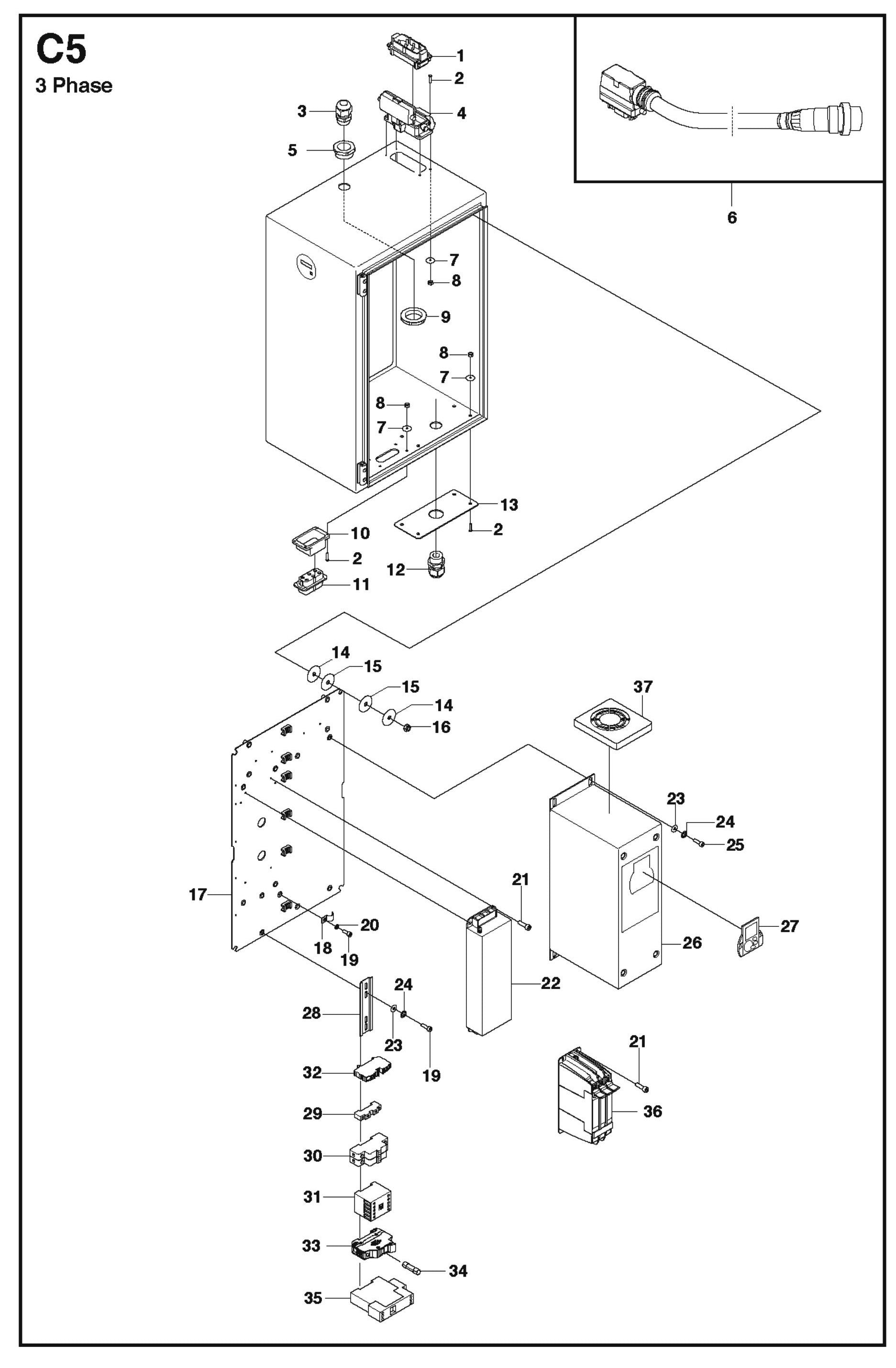 C5 3 Phase Parts For PG 530 By Husqvarna