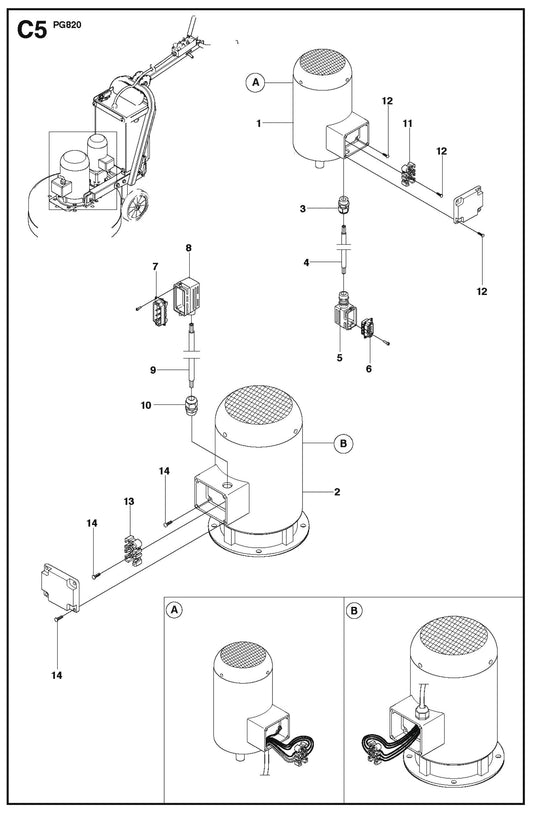 C5 Parts For PG 820 By Husqvarna