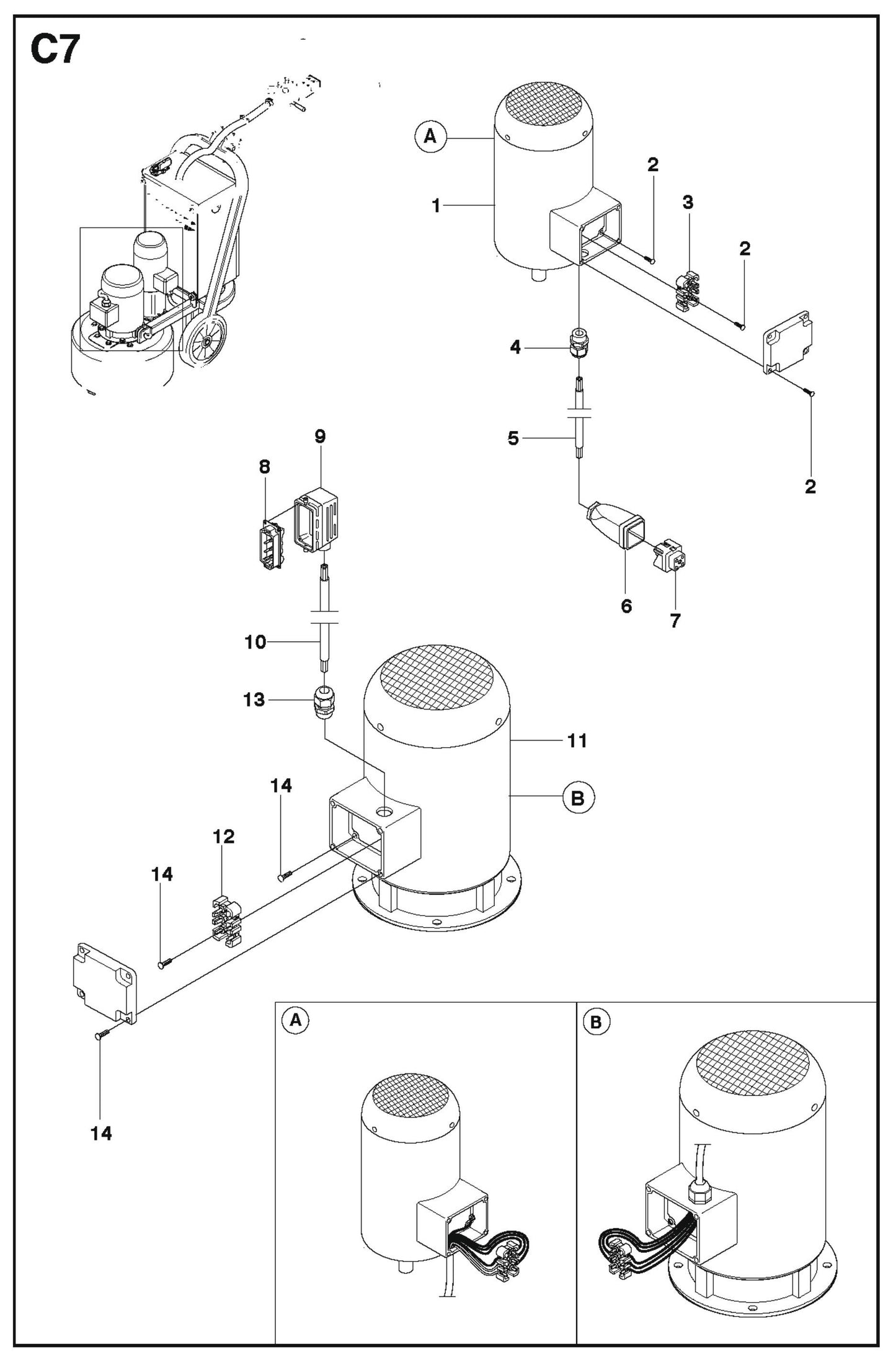 C7 Parts For PG 530 By Husqvarna
