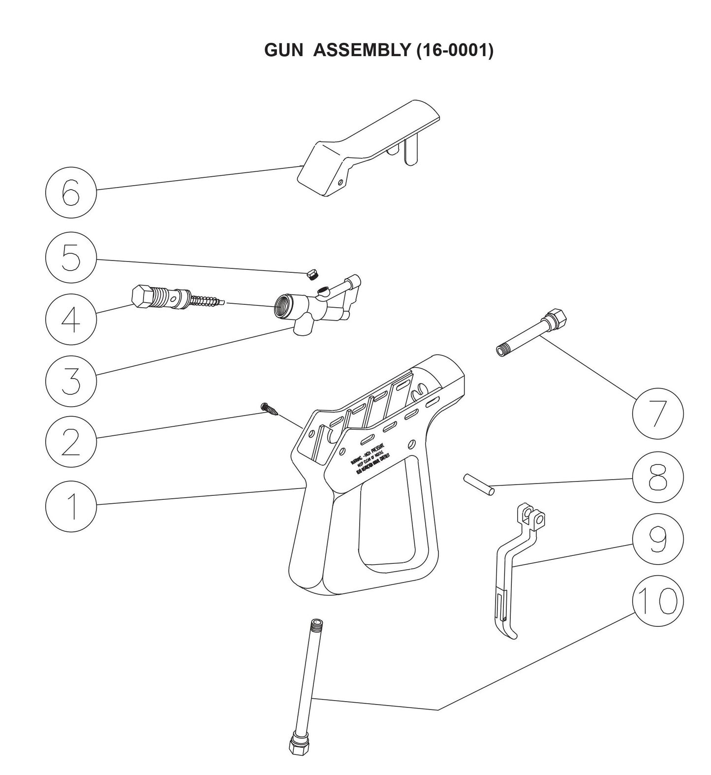 CA-2703-0MHB Gun Assembly (16-0001)