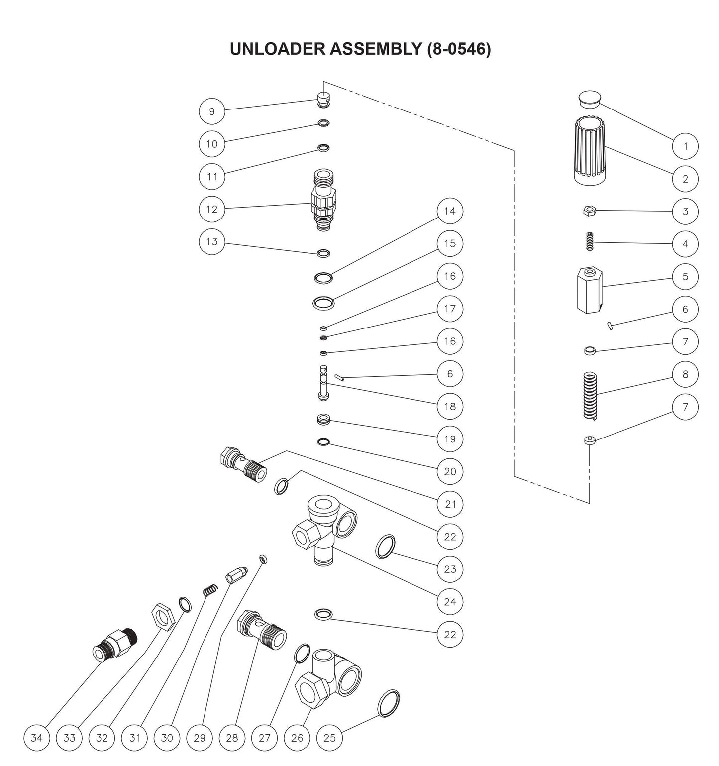 CA-2703-0MHB Unloader Assembly (8-0546