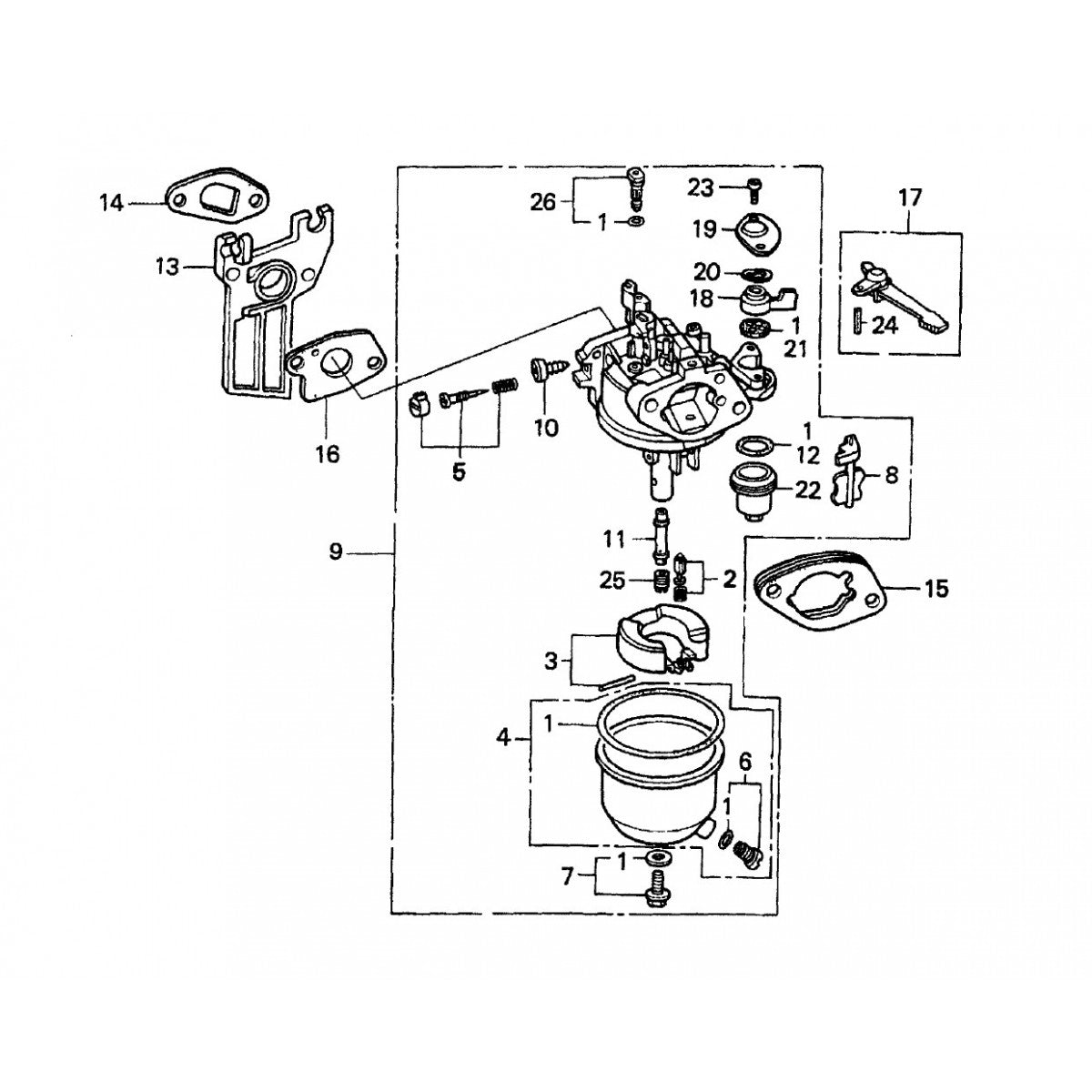 CA4HC HONDA GX120UTQX2 ENGINE — Carburetor Assembly Parts by Multiquip Whiteman