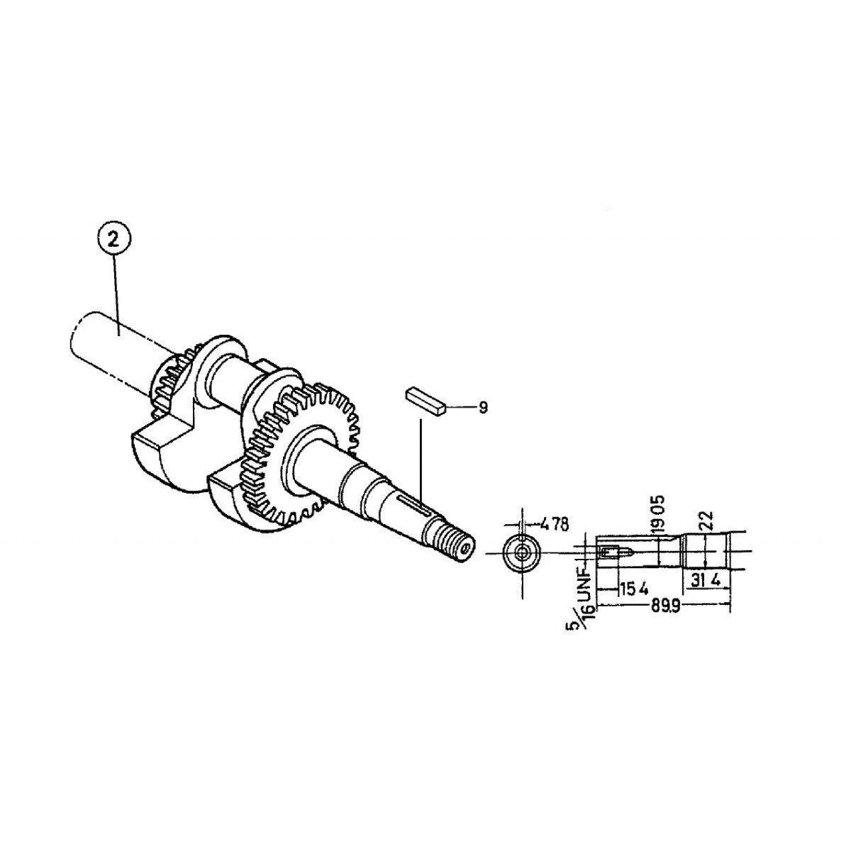 CA4HC HONDA GX120UTQX2 ENGINE — Crankshaft Assembly Parts by Multiquip Whiteman