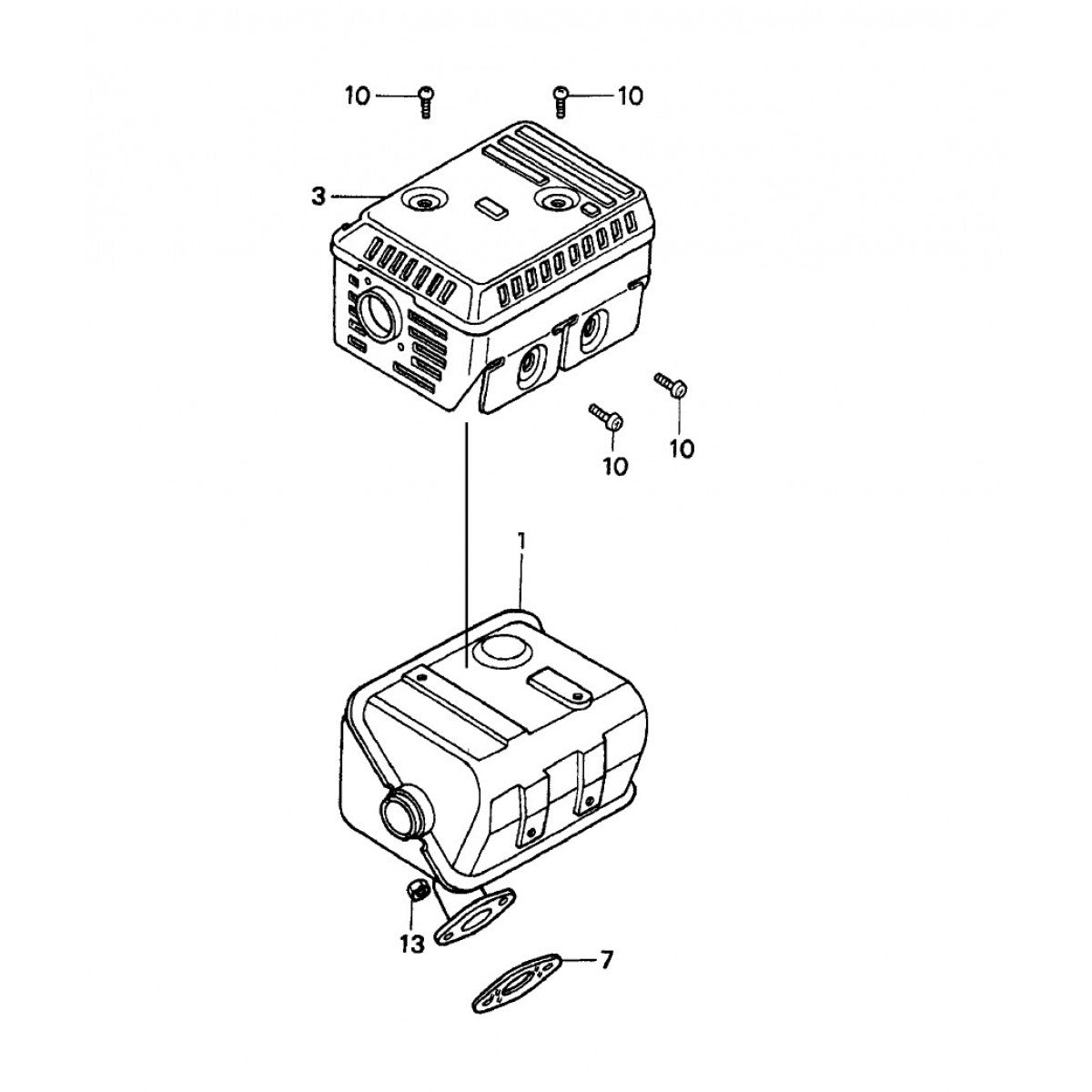 CA4HC HONDA GX120UTQX2 ENGINE — Muffler Assembly Parts by Multiquip Whiteman