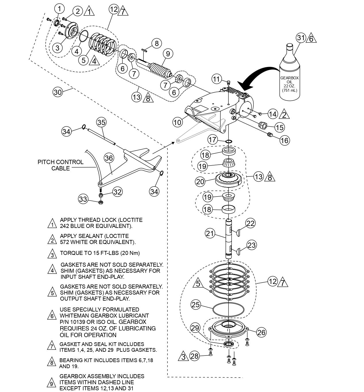 CA4HC Gearbox Assembly Parts by Multiquip Whiteman