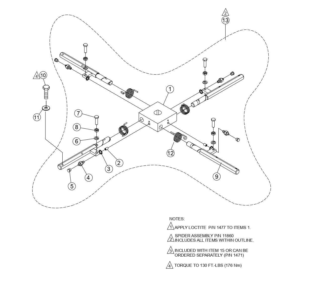 CA4HC Spider Assembly Parts by Multiquip Whiteman
