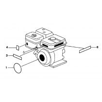 CA4HM HONDA GX120K1QX2/UT1QX2 ENGINE — Labels Assembly Parts By Multiquip
