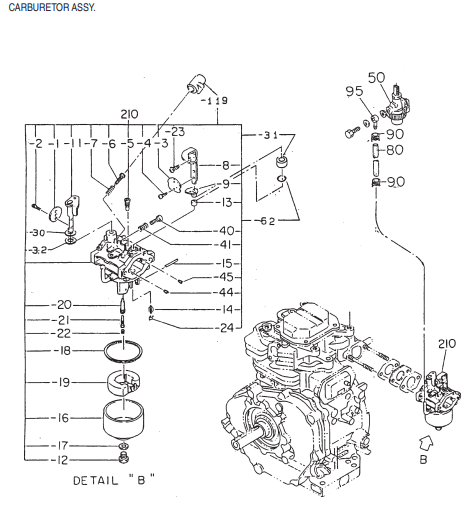 GA-6RZR2 GA6RZ2 ROBIN EH-34 ENGINE — Carburetor Assembly Parts By Multiquip