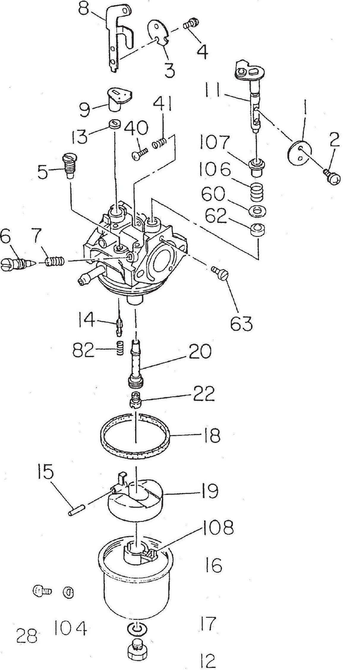 MTR35 HS Robin EC-08HS Engine Carburetor Components Assembly Parts