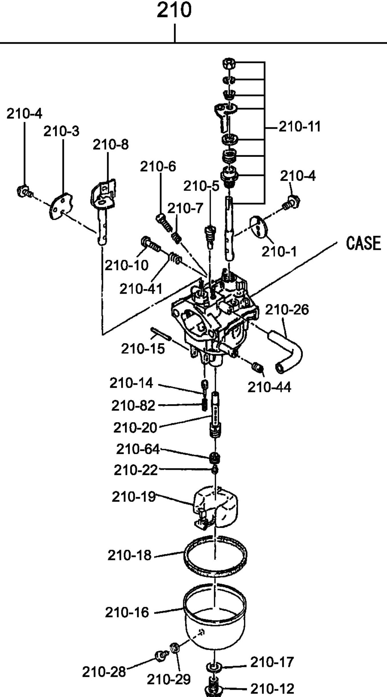 MT74FAF Robin EH-12-2D46051 Engine Carburetor Assembly Parts